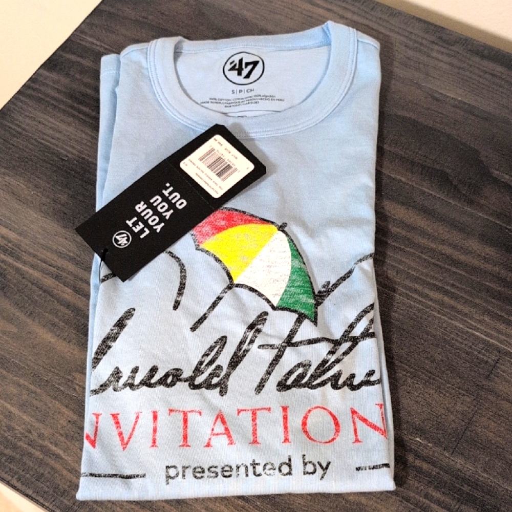 Arnold Palmer invitational light blue t shirt